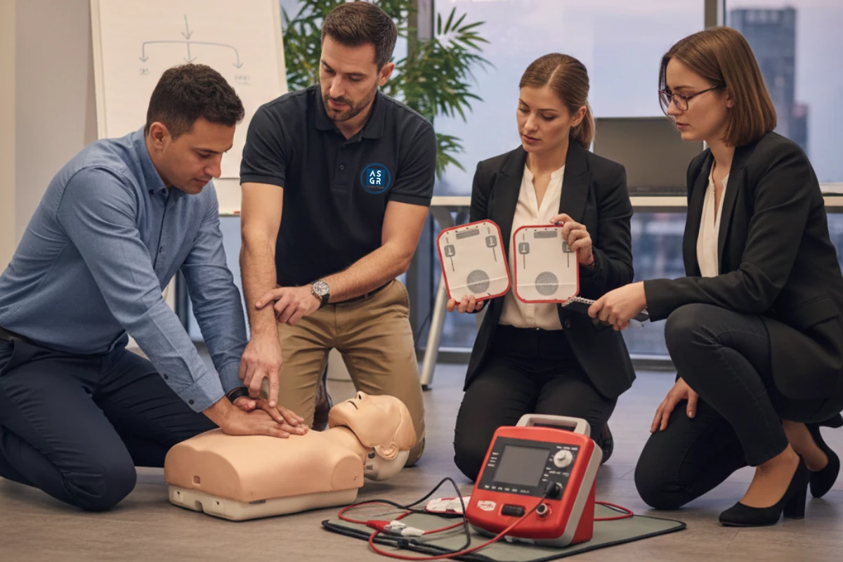 Mise en situation lors d'une formation sauveteur secourisme du travail (SST)