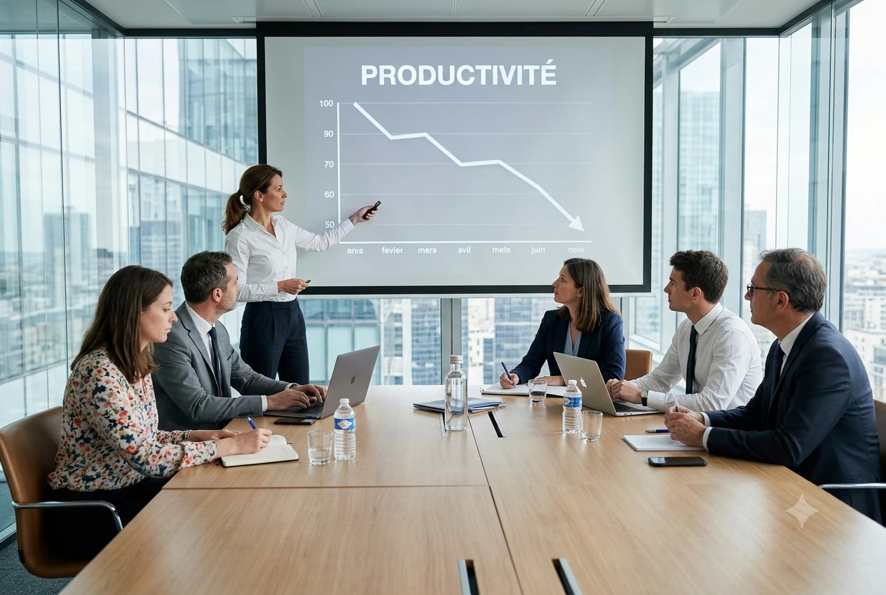 Baisse de la productivité illustrant les coûts d'un accident du travail