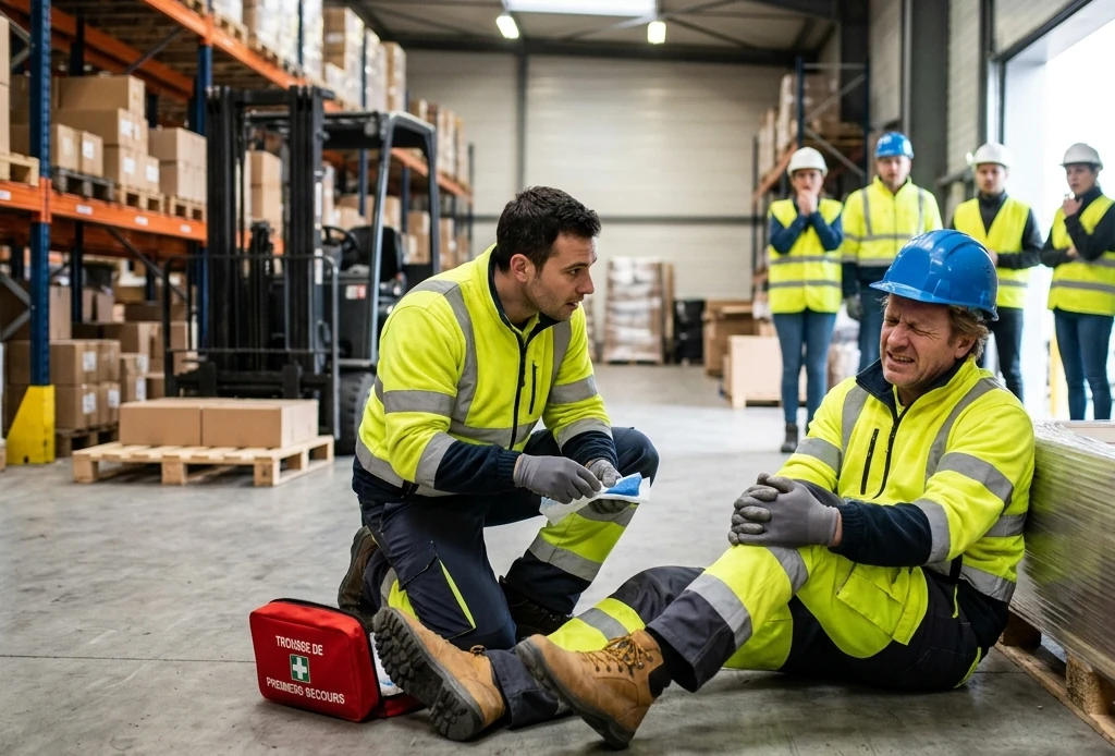 Un employé s'est blessé au genoux lors d'un accident du travail